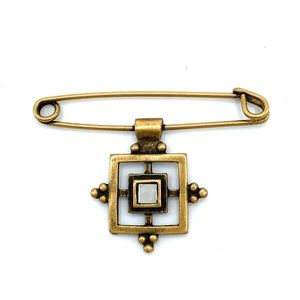 Vintage GUESS Paperclip Brooch Pin Stamped